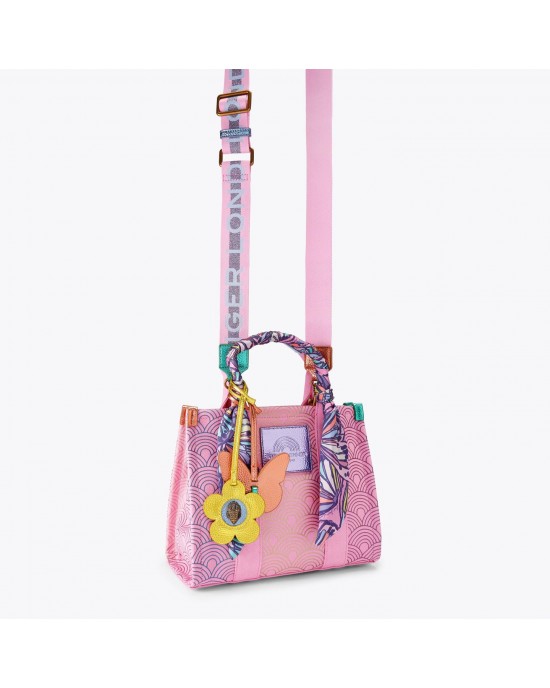 Kurt Geiger Small Southbank Tote Pink Τσάντα Χειρός