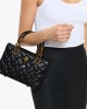 Kurt Geiger Square Kensington Black Leather Τσάντα