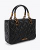 Kurt Geiger Square Kensington Black Leather Τσάντα