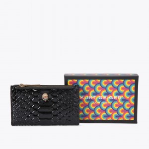 Kurt Geiger Kensington Bifold Wallet Black Leather Πορτοφόλι