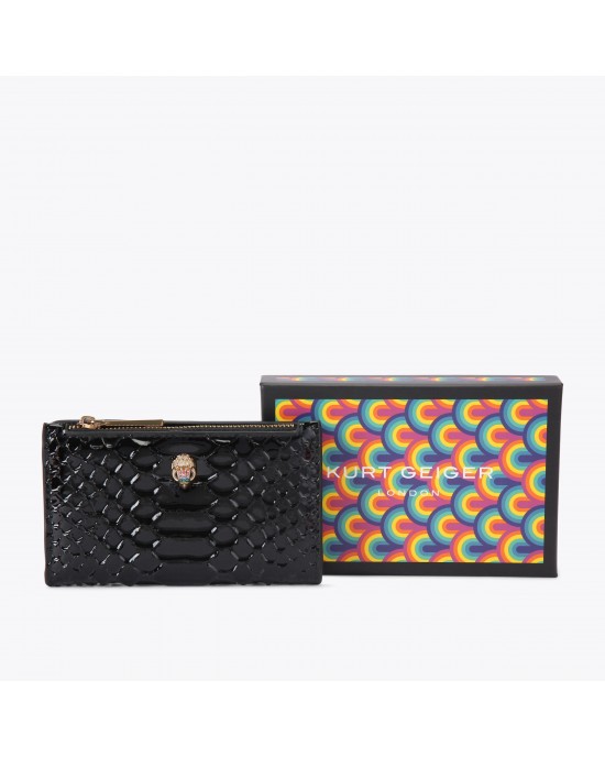 Kurt Geiger Kensington Bifold Wallet Black Leather Πορτοφόλι