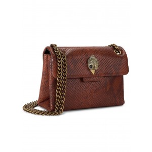 Kurt Geiger Kensington Brown Mini Leather Τσάντα Ώμου