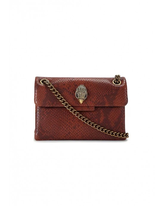 Kurt Geiger Kensington Brown Mini Leather Τσάντα Ώμου