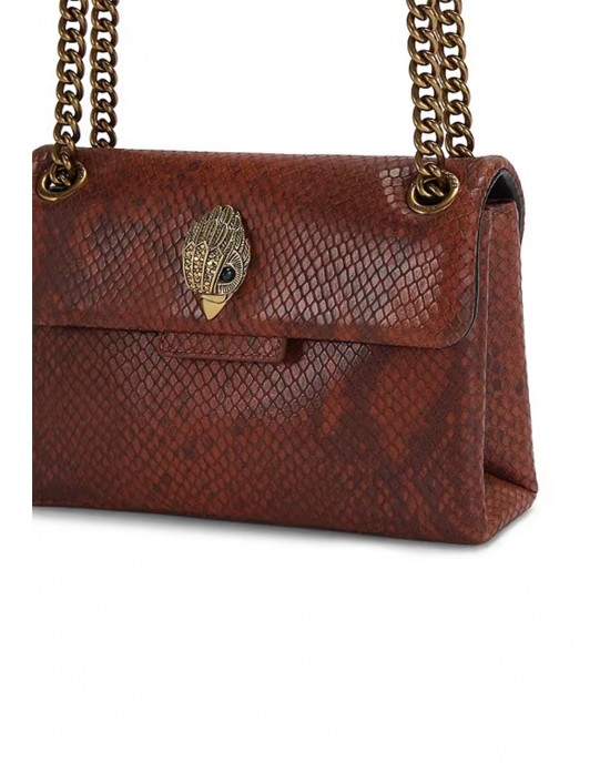 Kurt Geiger Kensington Brown Mini Leather Τσάντα Ώμου