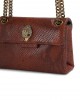 Kurt Geiger Kensington Brown Mini Leather Τσάντα Ώμου