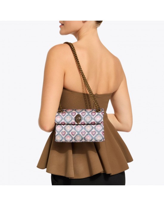 Kurt Geiger Diamand Crystal Fabric Mini Kensington Τσάντα Ώμου