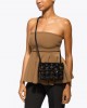 Kurt Geiger Velvet Mini Kensington Deep Brown Crystal Τσάντα Kurt Geiger Velvet Mini Kensington Deep Brown Crystal Τσάντα