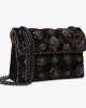 Kurt Geiger Velvet Mini Kensington Deep Brown Crystal Τσάντα Kurt Geiger Velvet Mini Kensington Deep Brown Crystal Τσάντα