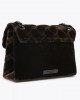 Kurt Geiger Velvet Mini Kensington Deep Brown Crystal Τσάντα Kurt Geiger Velvet Mini Kensington Deep Brown Crystal Τσάντα