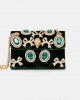 Kurt Geiger Velvet Mini Kensington Dark Green Τσάντα Kurt Geiger Velvet Mini Kensington Dark Green Τσάντα