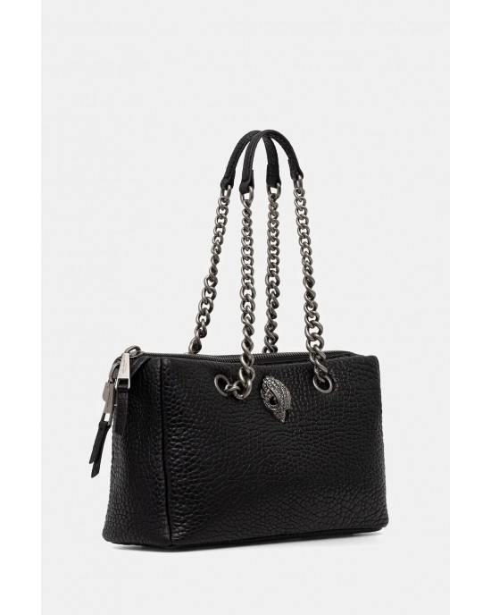Kurt Geiger Kensington Shoulder Kurt Black Leather Τσάντα