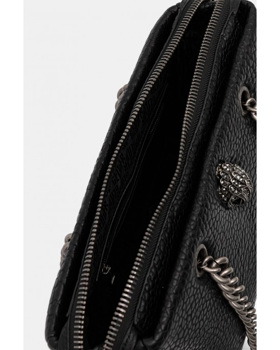 Kurt Geiger Kensington Shoulder Kurt Black Leather Τσάντα