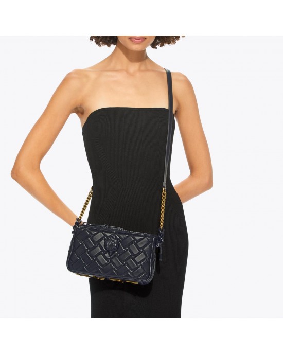 Kurt Geiger Kensington XBody Kurt Black Cross Body Leather Τσάντα