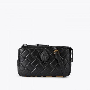 Kurt Geiger Kensington XBody Kurt Black Cross Body Leather Τσάντα