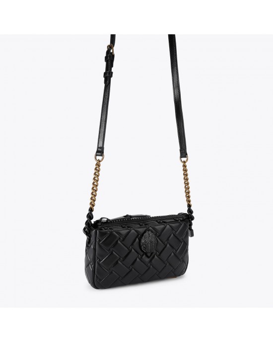 Kurt Geiger Kensington XBody Kurt Black Cross Body Leather Τσάντα