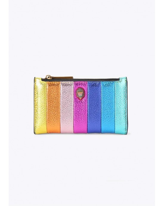 Kurt Geiger Kensington Bifold Rainbow Stripe Leather Πορτοφόλι Kurt Geiger Kensington Bifold Rainbow Stripe Leather Πορτοφόλι