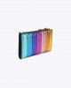 Kurt Geiger Kensington Bifold Rainbow Stripe Leather Πορτοφόλι Kurt Geiger Kensington Bifold Rainbow Stripe Leather Πορτοφόλι