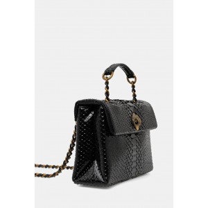 Kurt Geiger Leather Kensington Black Τσάντα