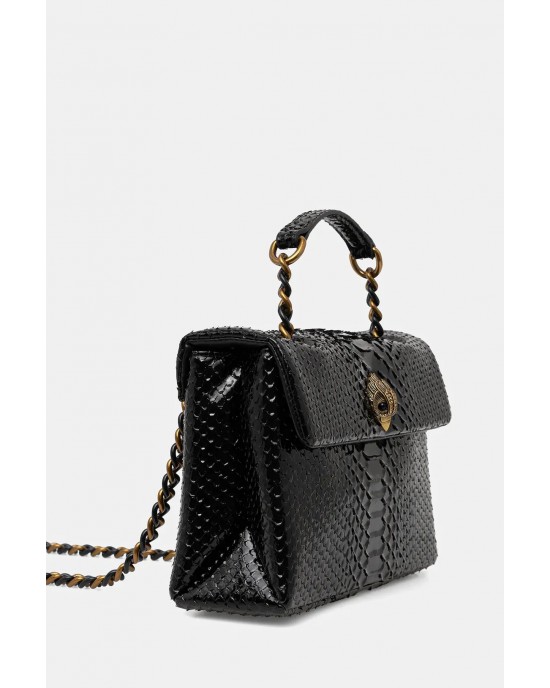 Kurt Geiger Leather Kensington Black Τσάντα