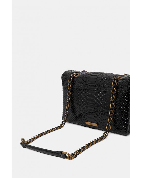 Kurt Geiger Leather Kensington Black Τσάντα