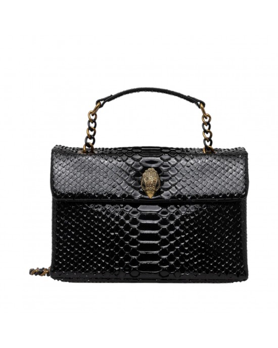 Kurt Geiger Leather Kensington Black Τσάντα