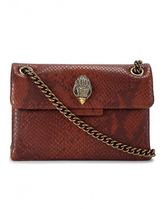 Kurt Geiger Kensington Brown Leather Τσάντα Ώμου