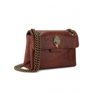 Kurt Geiger Kensington Brown Leather Τσάντα Ώμου