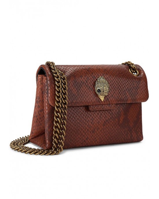 Kurt Geiger Kensington Brown Leather Τσάντα Ώμου