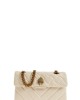 Kurt Geiger Leather Kensington Patent Cream Τσάντα Ώμου