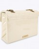 Kurt Geiger Leather Kensington Cream Leather Τσάντα Ώμου