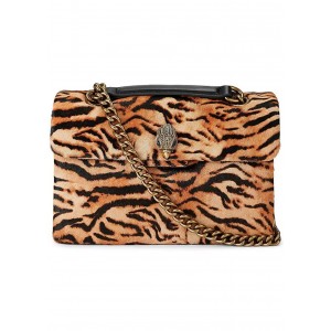 Kurt Geiger Kensington Camel Leather Τσάντα Ώμου