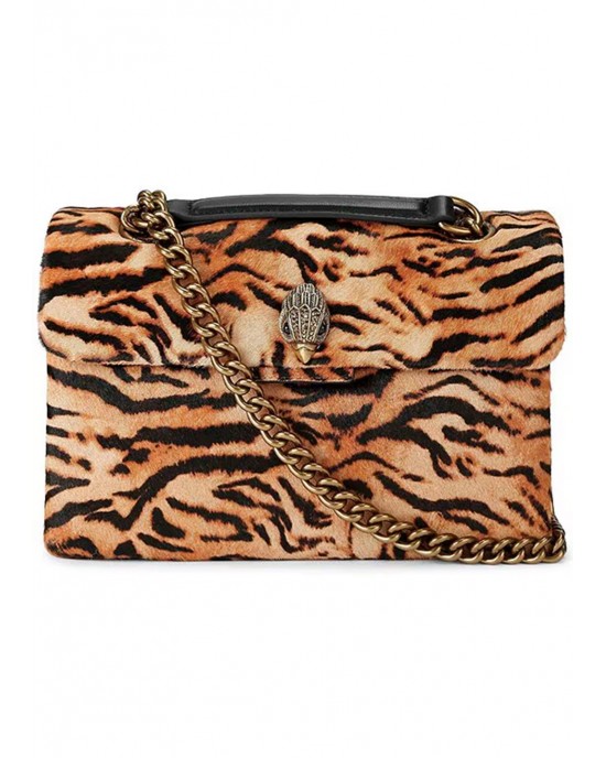 Kurt Geiger Kensington Camel Leather Τσάντα Ώμου