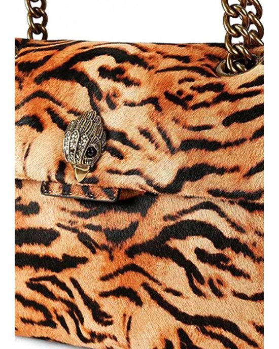 Kurt Geiger Kensington Camel Leather Τσάντα Ώμου