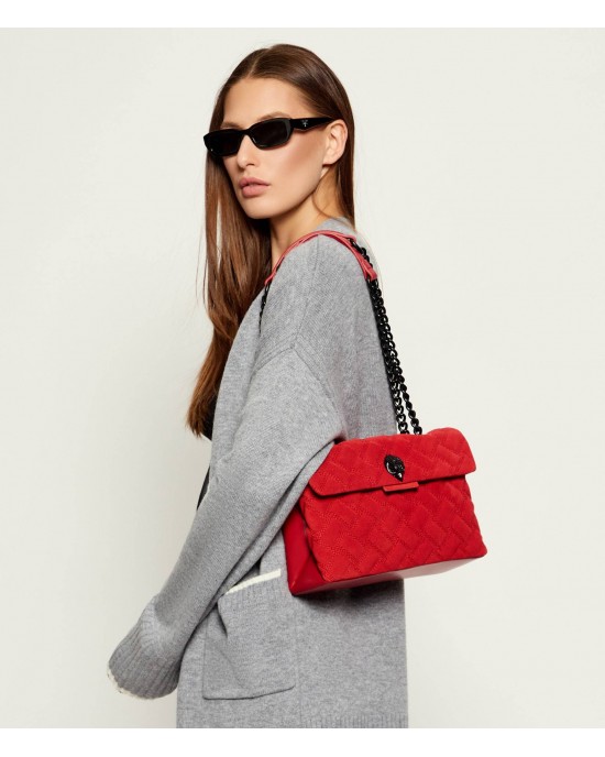 Kurt Geiger Leather Kensington Red Suede Leather Τσάντα Kurt Geiger Leather Kensington Red Suede Leather Τσάντα