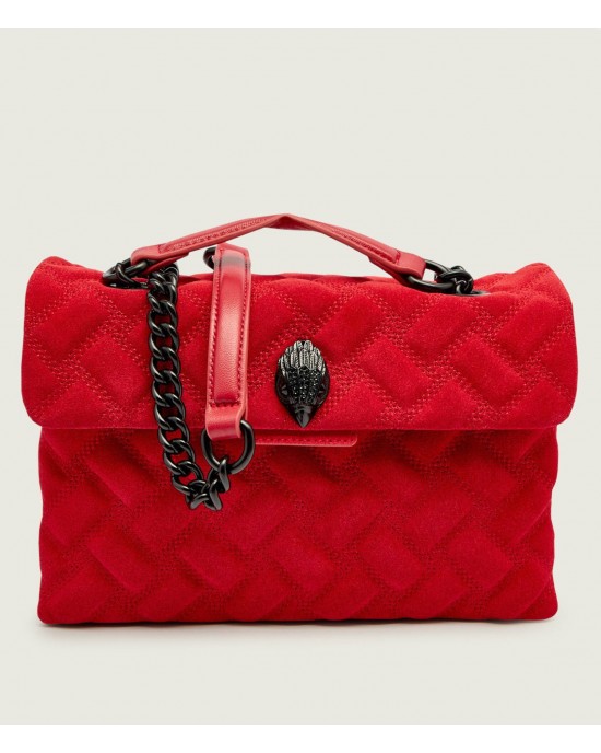 Kurt Geiger Leather Kensington Red Suede Leather Τσάντα Kurt Geiger Leather Kensington Red Suede Leather Τσάντα