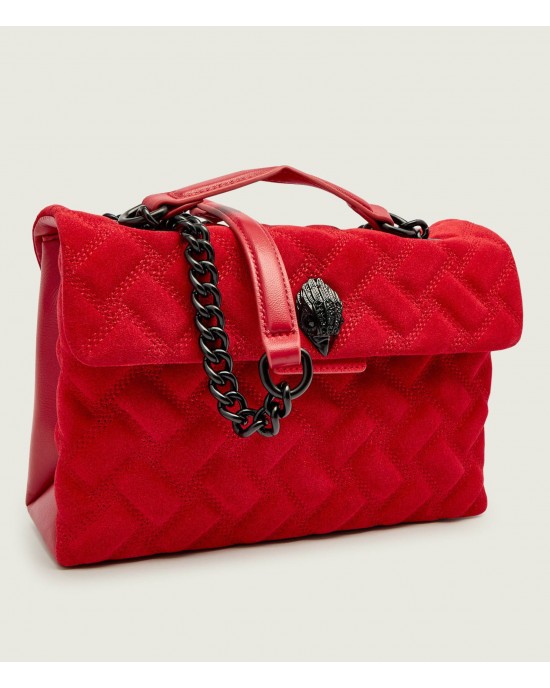Kurt Geiger Leather Kensington Red Suede Leather Τσάντα Kurt Geiger Leather Kensington Red Suede Leather Τσάντα