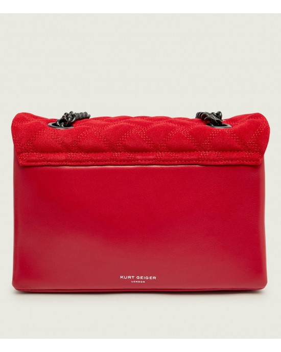 Kurt Geiger Leather Kensington Red Suede Leather Τσάντα Kurt Geiger Leather Kensington Red Suede Leather Τσάντα
