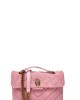 Kurt Geiger Leather Kensington Pink Leather Τσάντα Ώμου