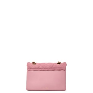 Kurt Geiger Leather Kensington Pink Leather Τσάντα Ώμου