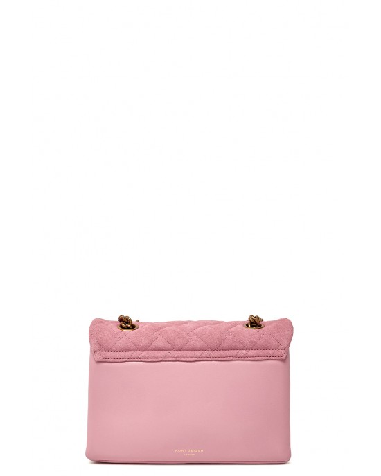 Kurt Geiger Leather Kensington Pink Leather Τσάντα Ώμου