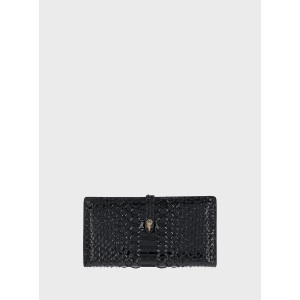 Kurt Geiger Snake Kensington Soft Wallet Black Leather Πορτοφόλι