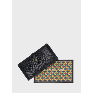 Kurt Geiger Snake Kensington Soft Wallet Black Leather Πορτοφόλι