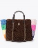 Kurt Geiger Hoxton Brown Faux Fur Τσάντα Χειρός