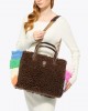 Kurt Geiger Hoxton Brown Faux Fur Τσάντα Χειρός