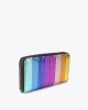 Kurt Geiger Kensington Zip-Around Rainbow Stripe Leather Πορτοφόλι