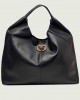 Kurt Geiger Chelsea Large Slouch Hobo Black Leather Τσάντα Ώμου