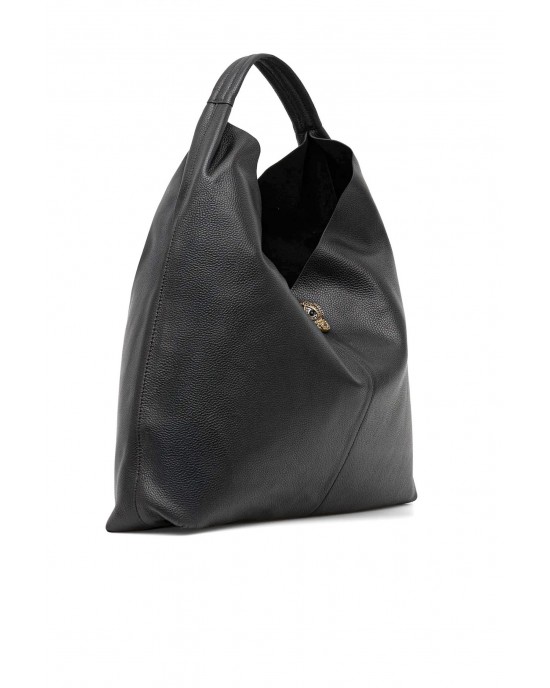 Kurt Geiger Chelsea Large Slouch Hobo Black Δερμάτινη Τσάντα