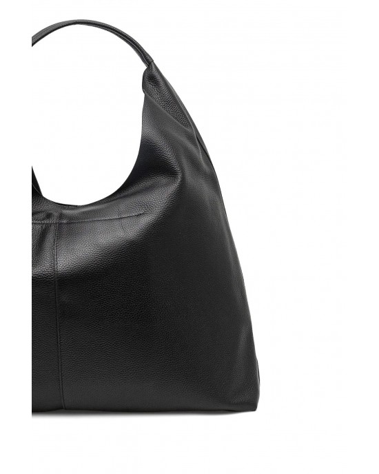 Kurt Geiger Chelsea Large Slouch Hobo Black Δερμάτινη Τσάντα