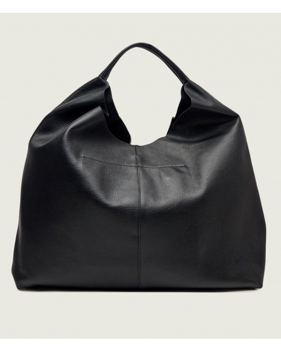 Kurt Geiger Chelsea Large Slouch Hobo Black Leather Τσάντα Ώμου
