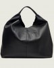 Kurt Geiger Chelsea Large Slouch Hobo Black Leather Τσάντα Ώμου